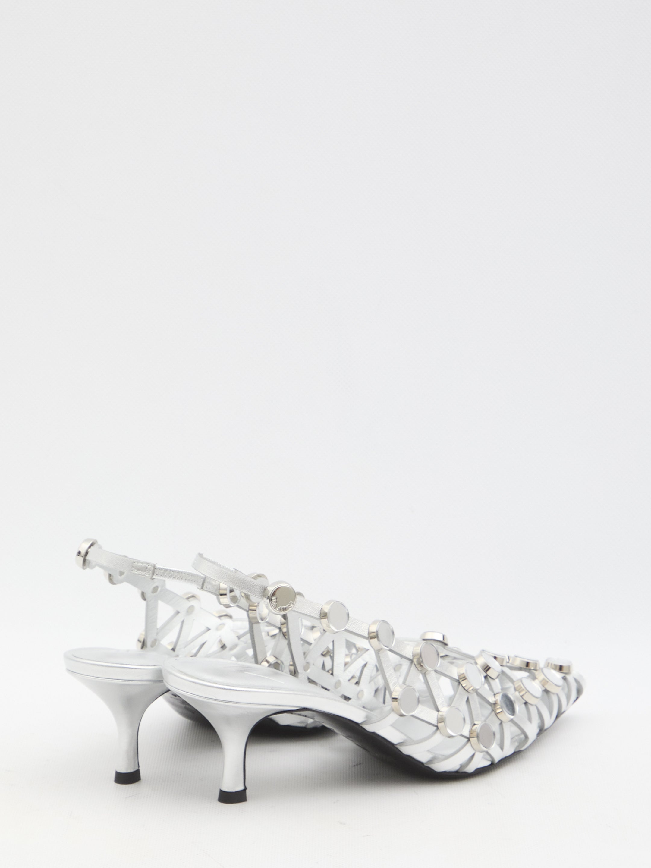 THE ATTICO 39 grid slingback pumps