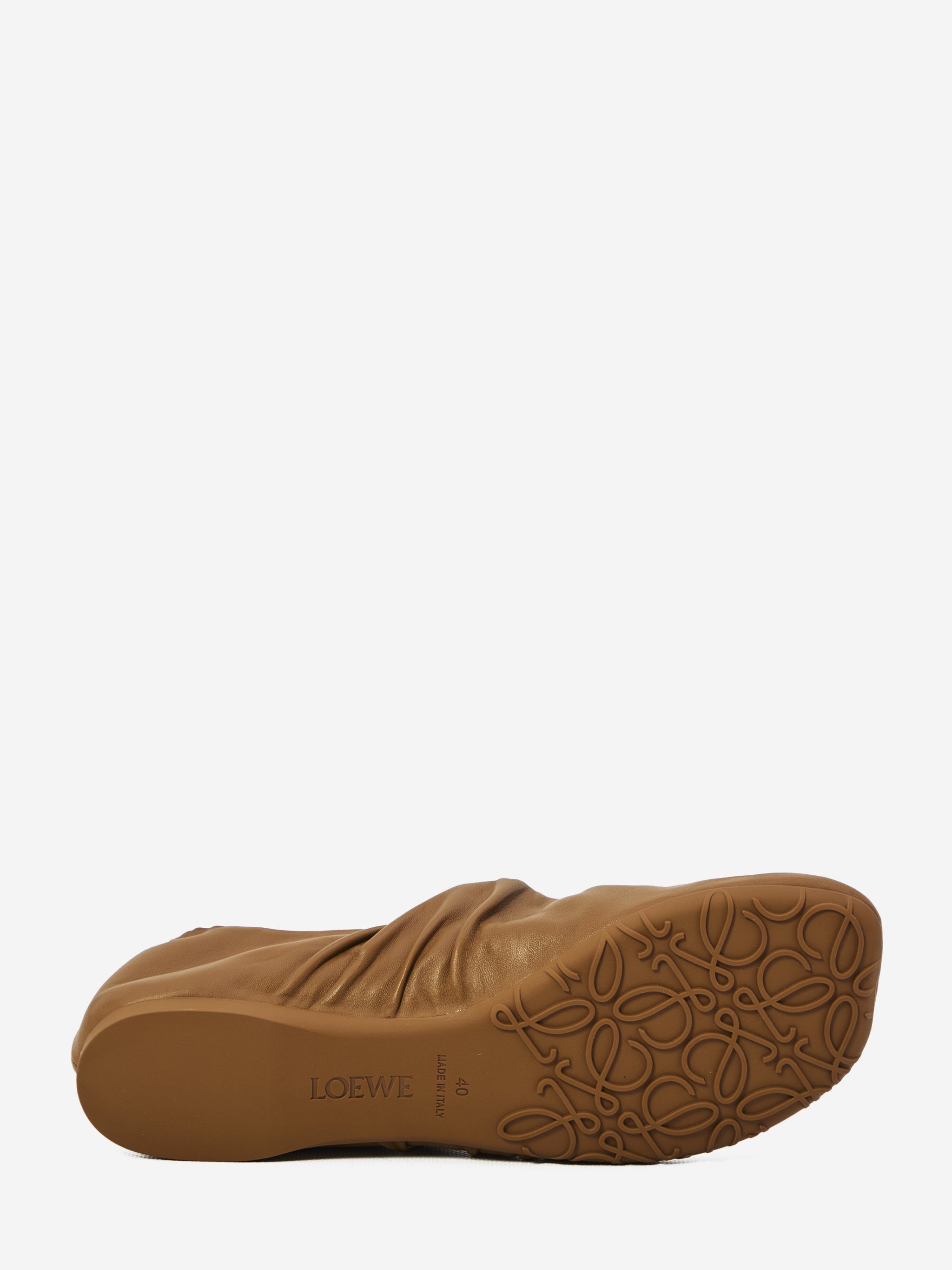 pebble ballerina flats in nappa