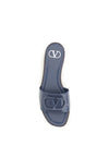 vlogo patent leather slide sandals