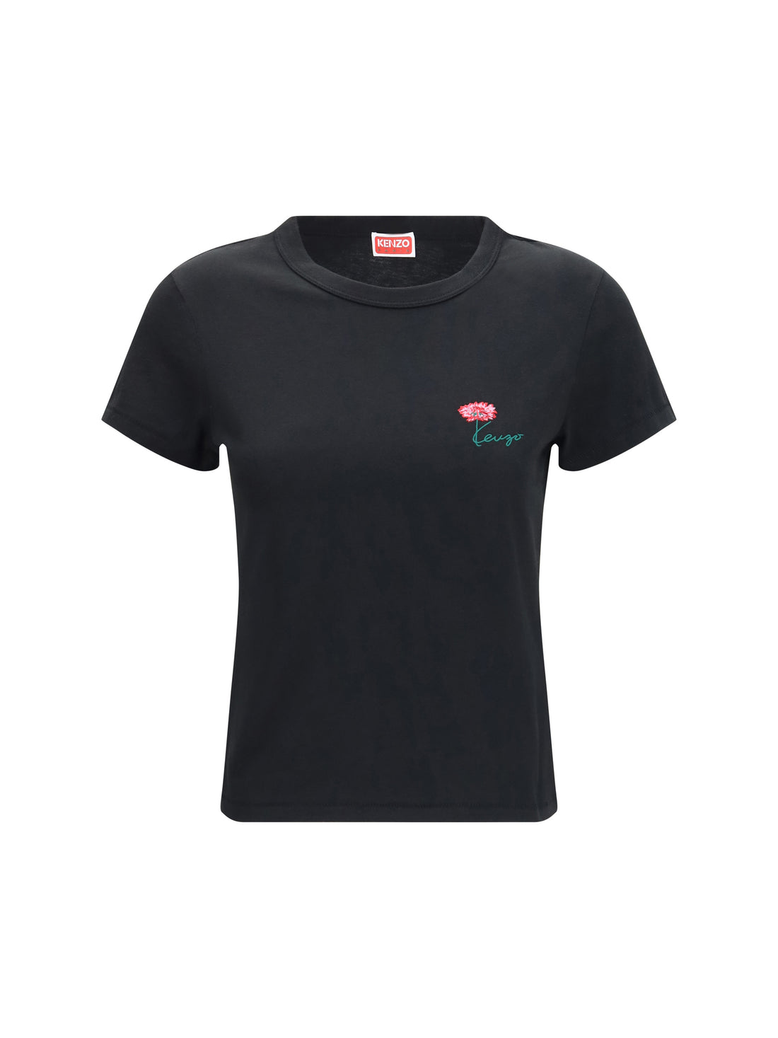 KENZO L kenzo tulip embroidered cotton t-shirt