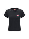 kenzo tulip embroidered cotton t-shirt