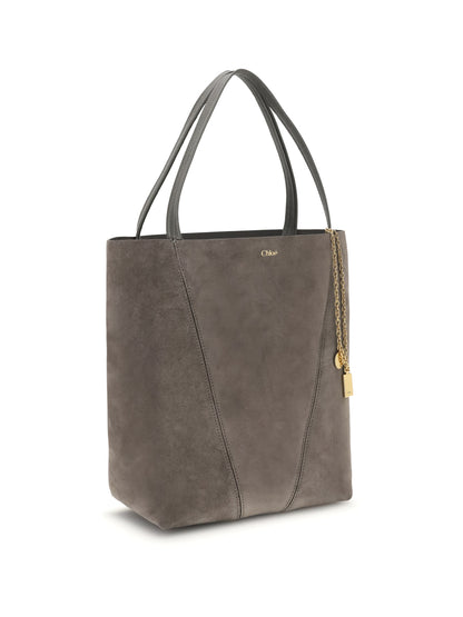 CHLOÉ OS suede spin tote bag