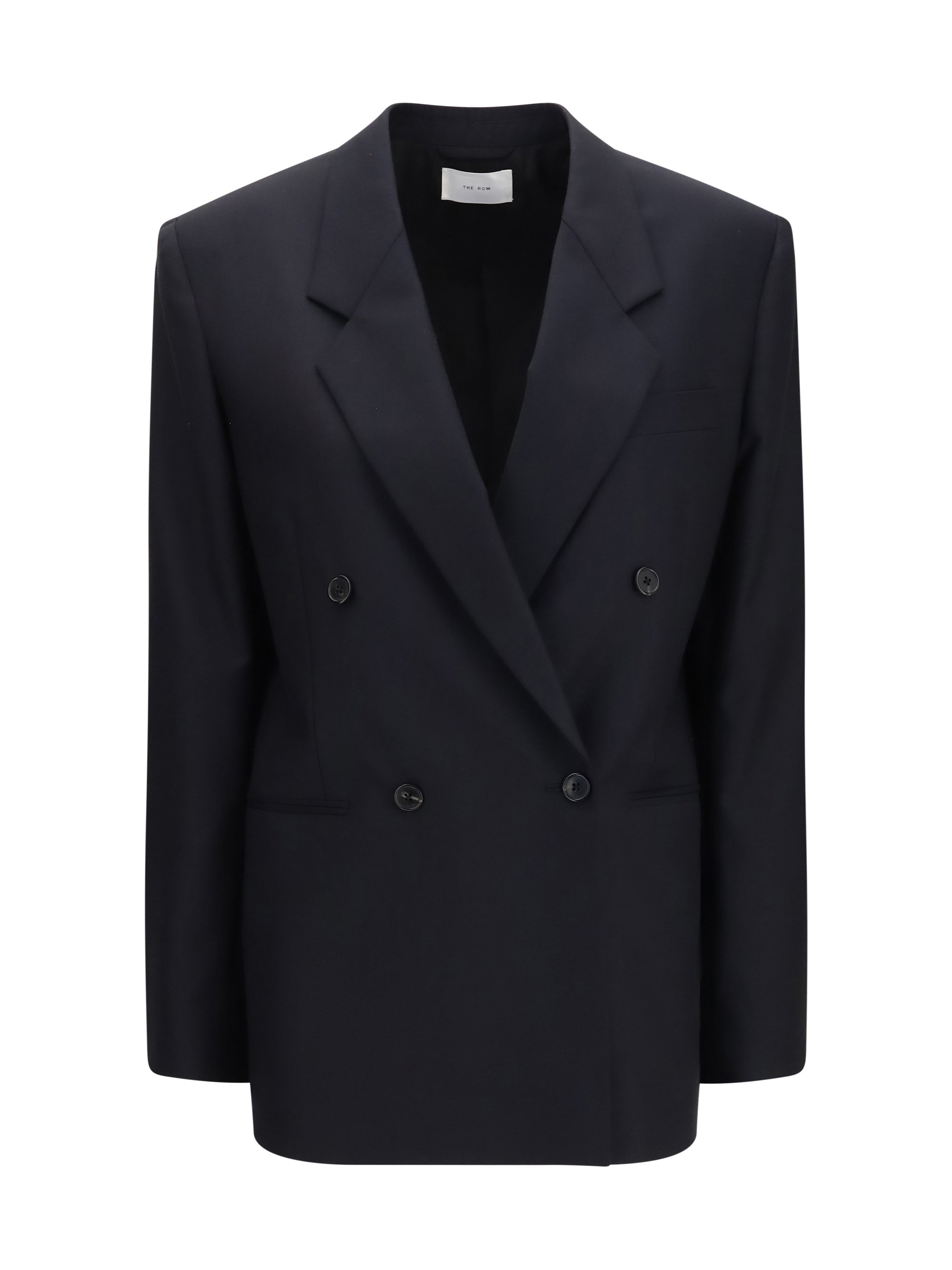 isani double-breasted virgin wool blazer