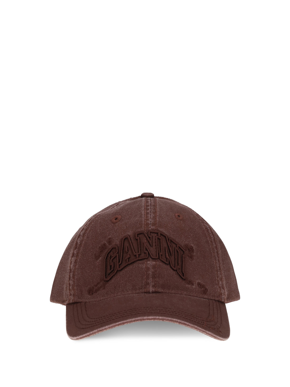 GANNI OS cotton baseball cap with embroidered logo