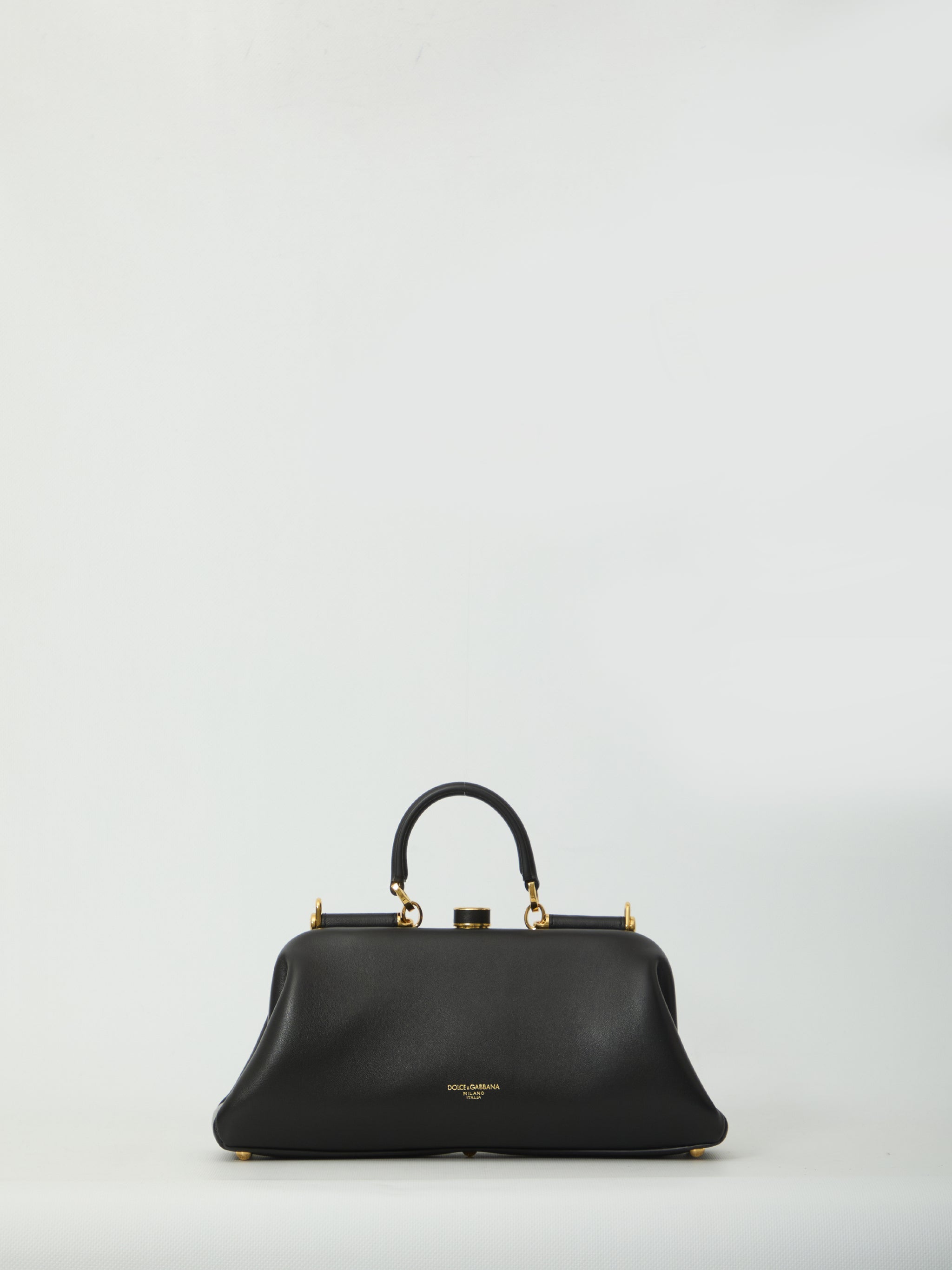 black lambskin shoulder bag