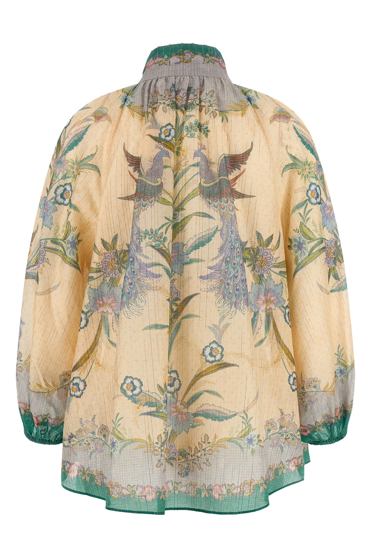 indra blouse in cotton-silk blend