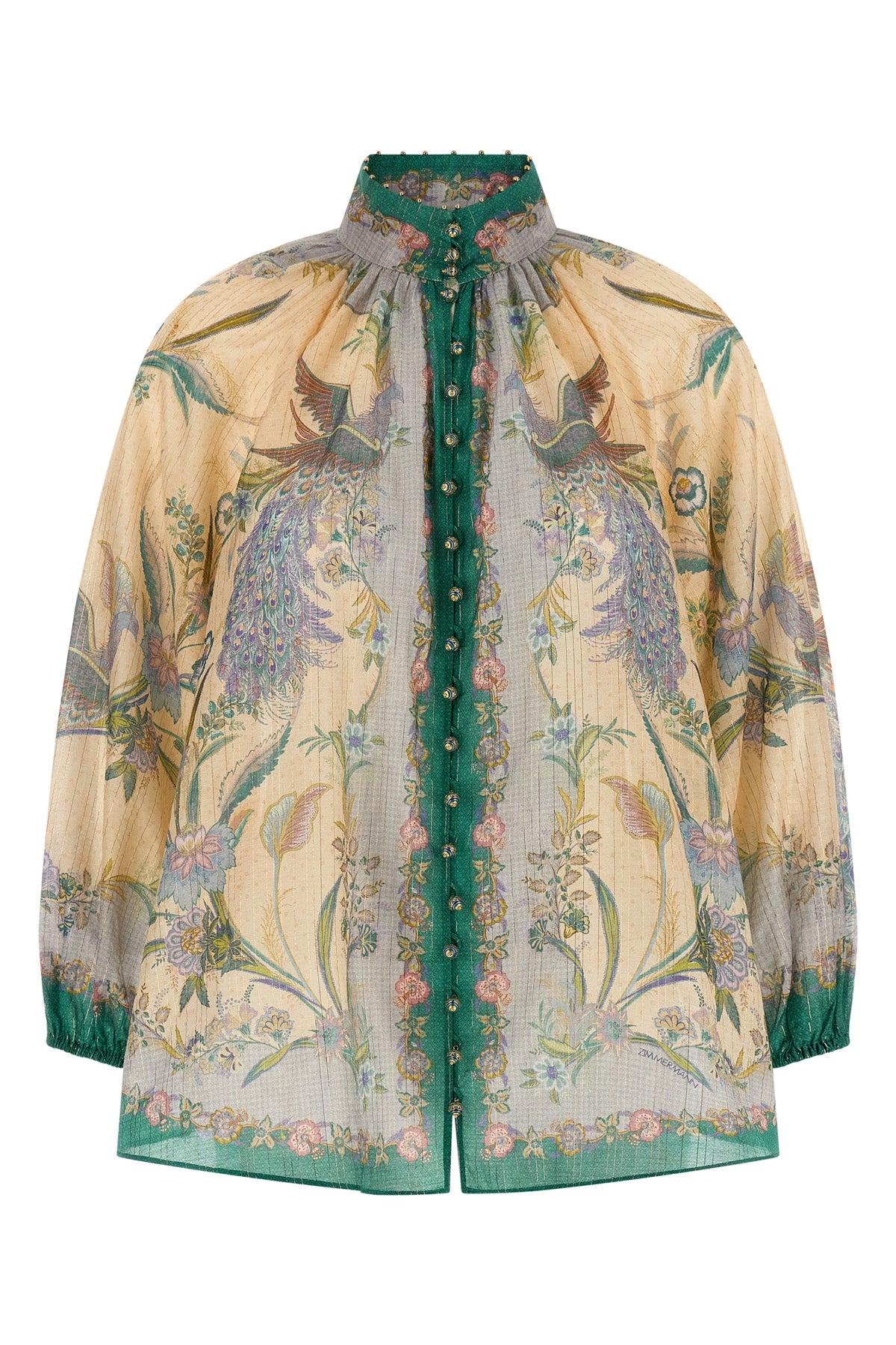 indra blouse in cotton-silk blend