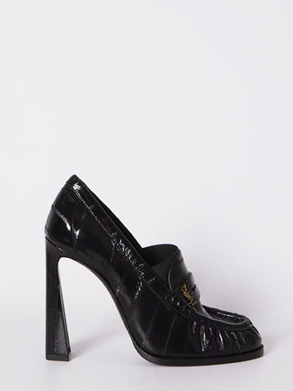 SAINT LAURENT 36 le loafer pumps in eel skin