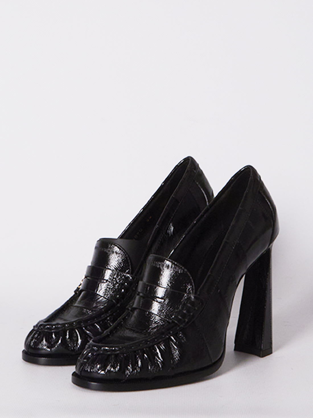 SAINT LAURENT 36 le loafer pumps in eel skin
