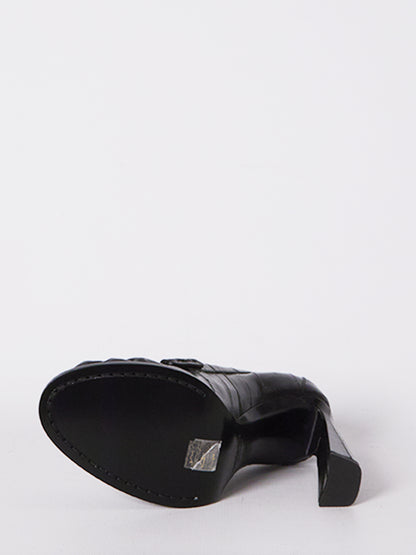 SAINT LAURENT 36 le loafer pumps in eel skin