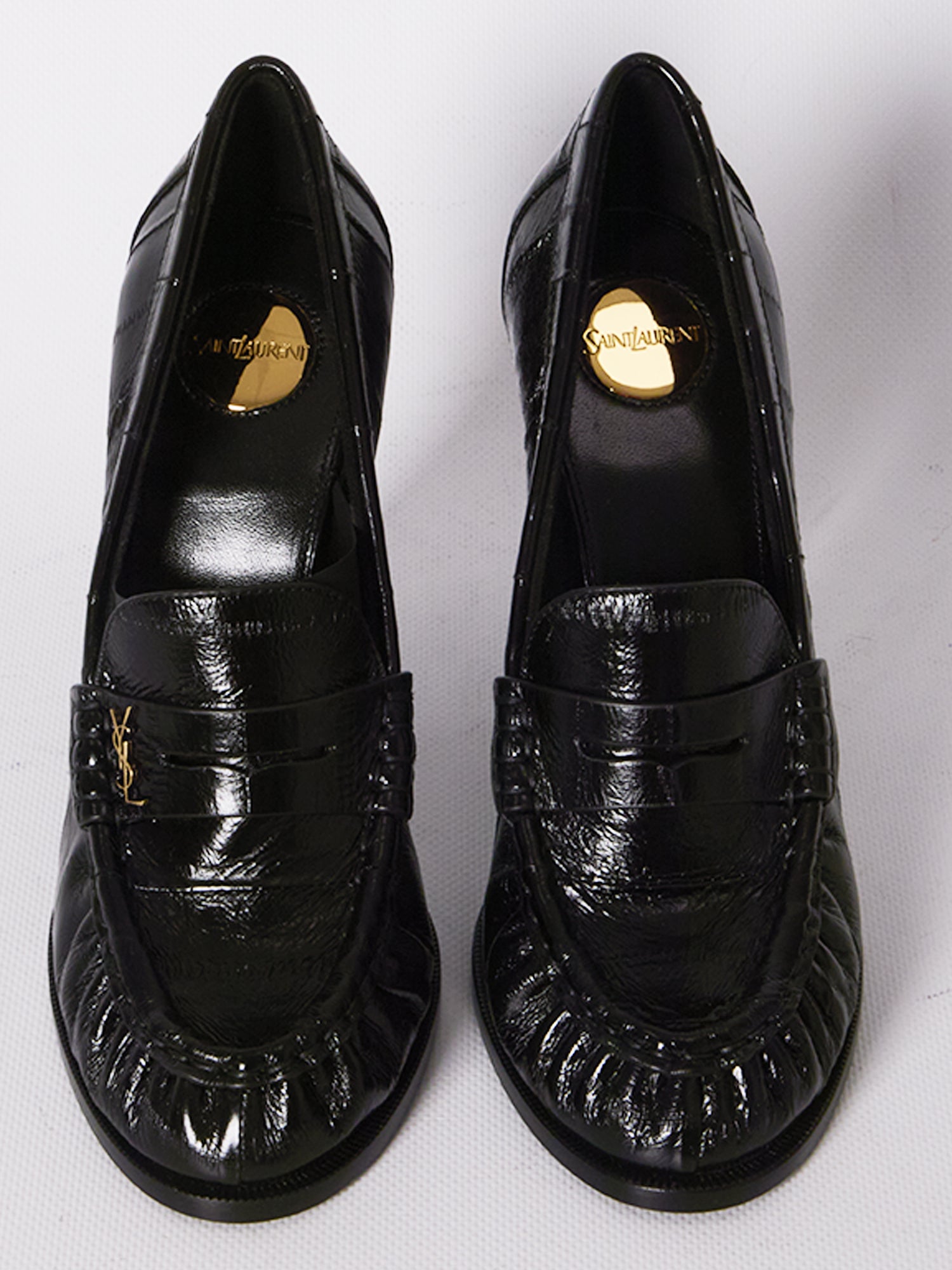 SAINT LAURENT 36 le loafer pumps in eel skin