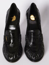 SAINT LAURENT 36 le loafer pumps in eel skin