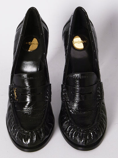 SAINT LAURENT 36 le loafer pumps in eel skin