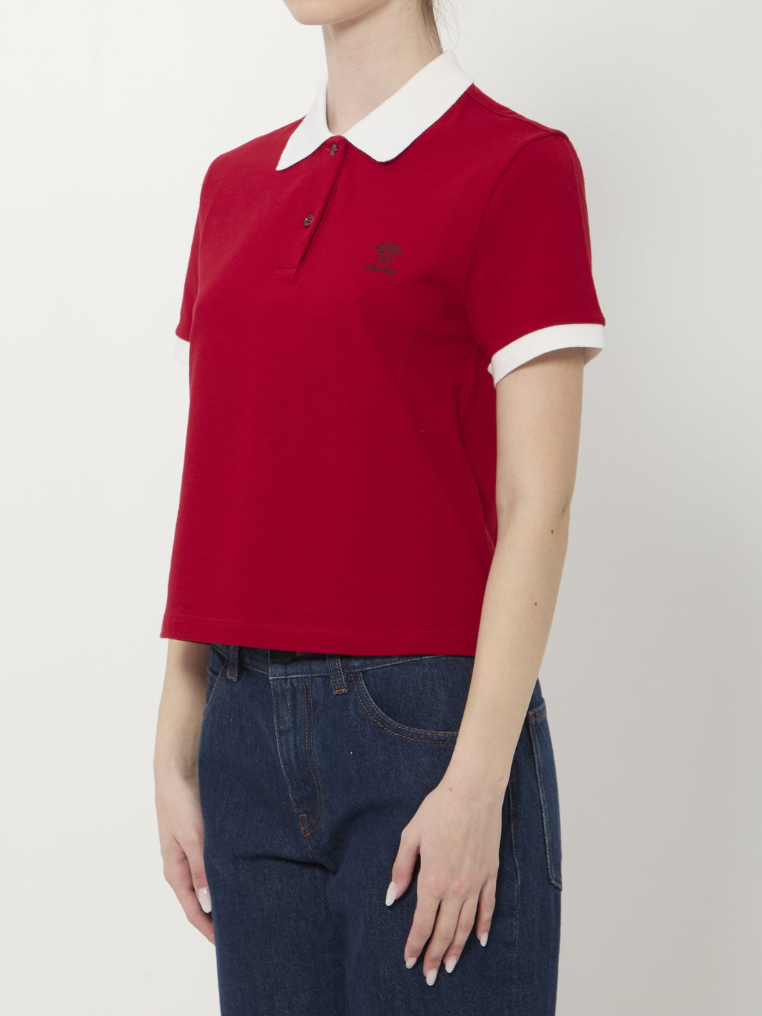 VERSACE 40 cotton piqué polo shirt