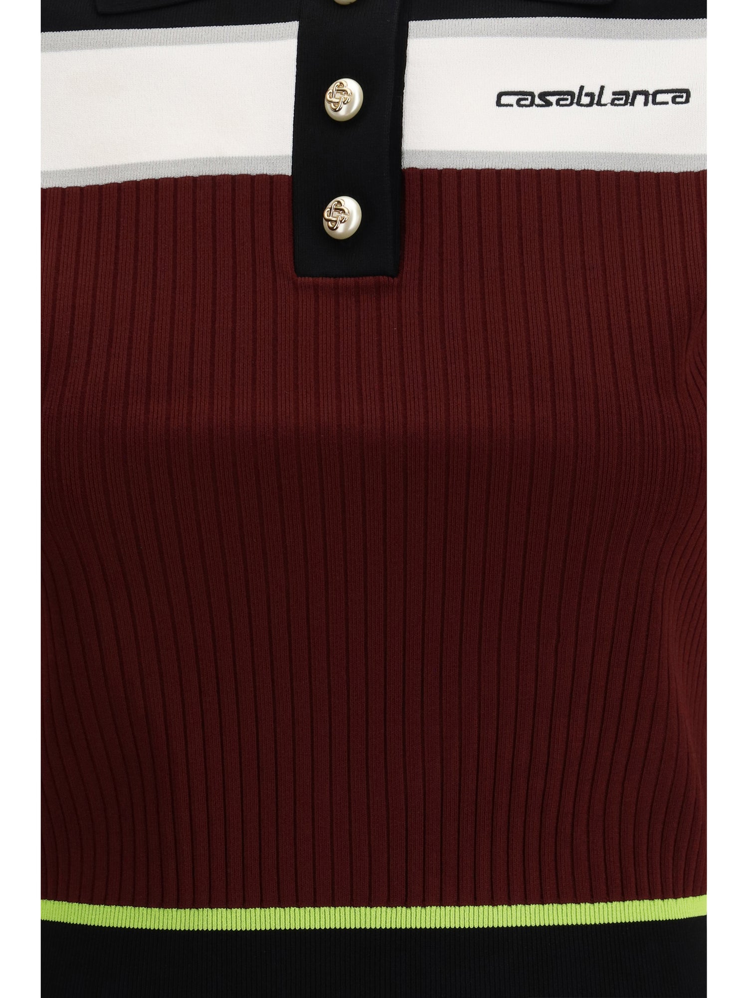 CASABLANCA L striped short-sleeve polo shirt
