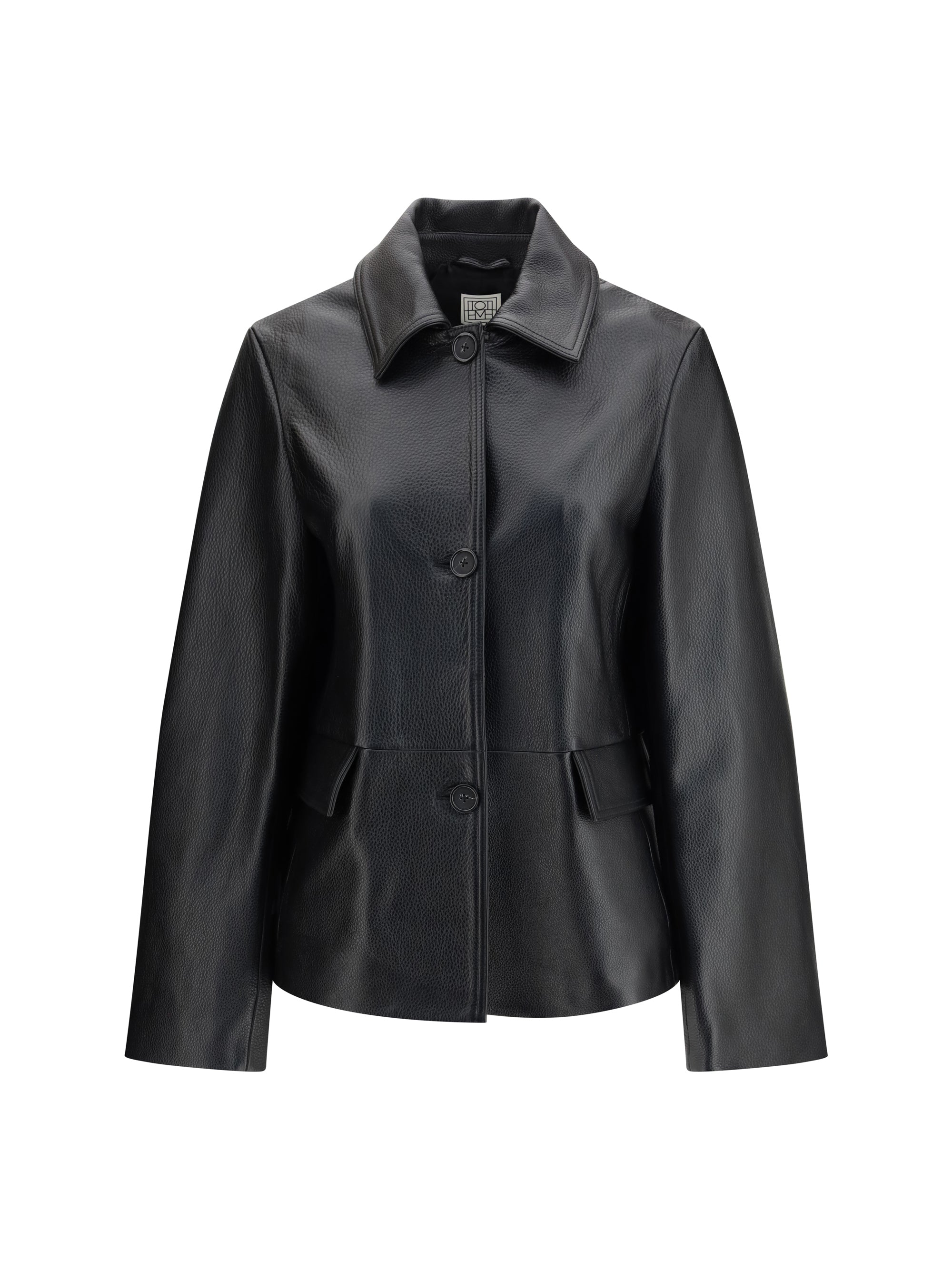 grained leather jacket