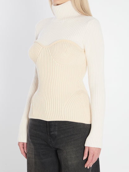 JEAN PAUL GAULTIER M ribbed knit pullover