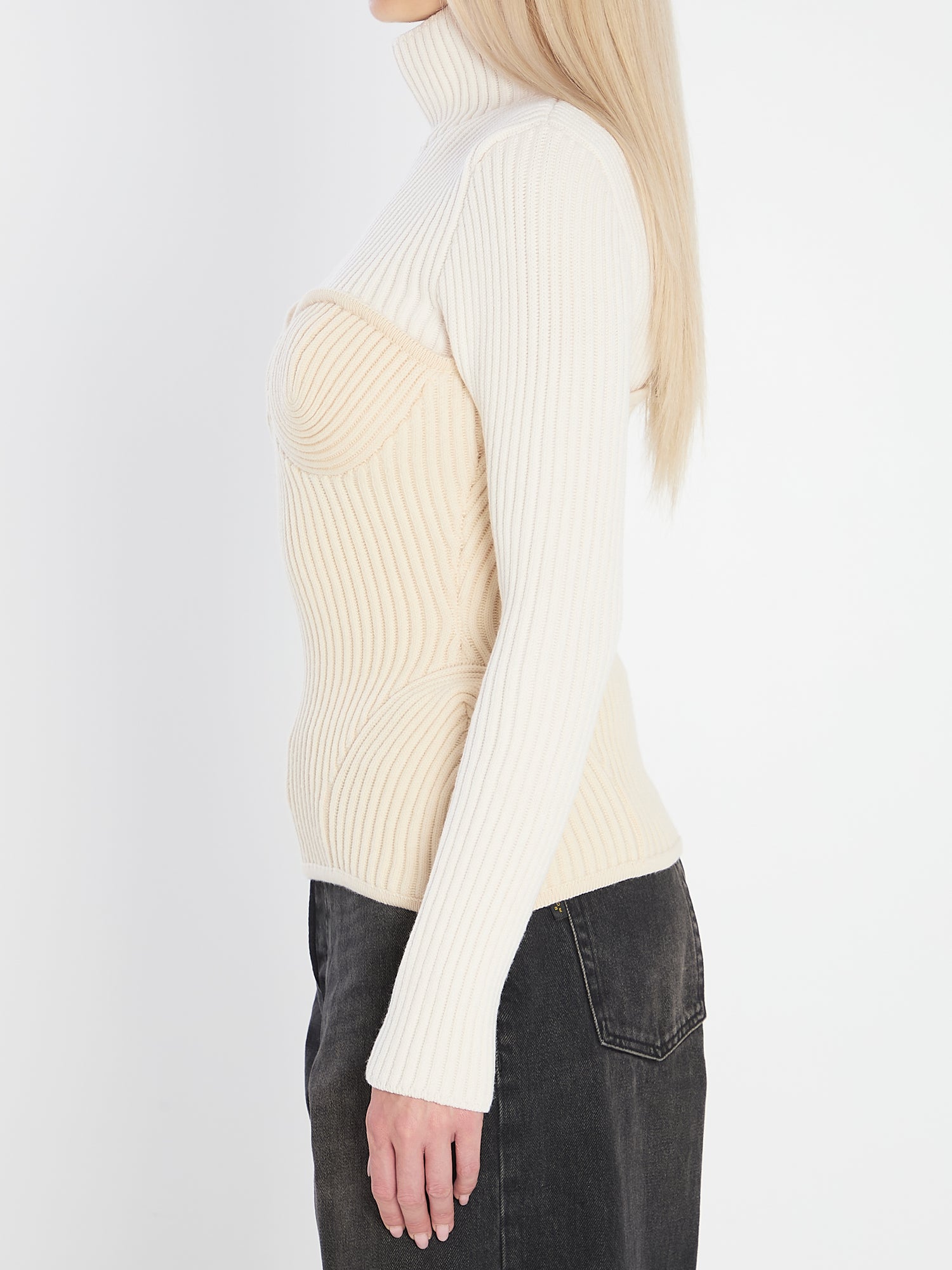 JEAN PAUL GAULTIER M ribbed knit pullover