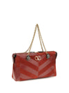 medium chevron pattern panthea shoulder bag