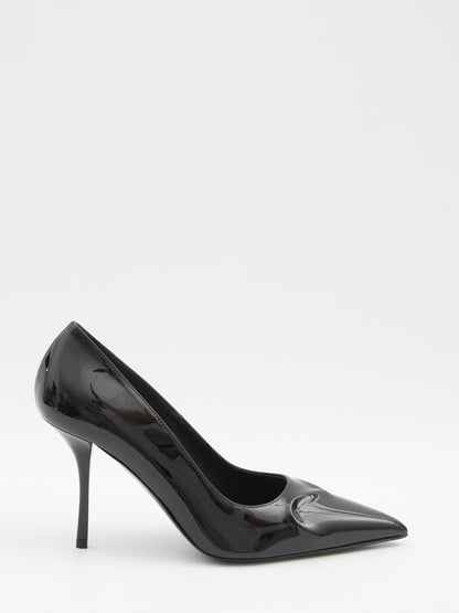 ALAIA 36 black patent pumps 