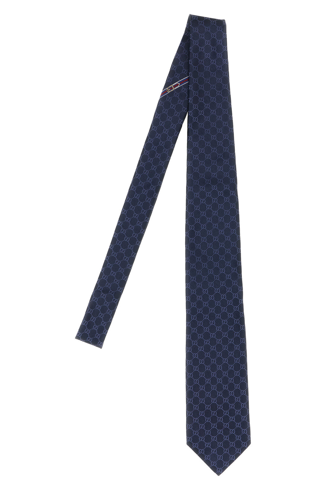 GUCCI OS double g blue silk tie