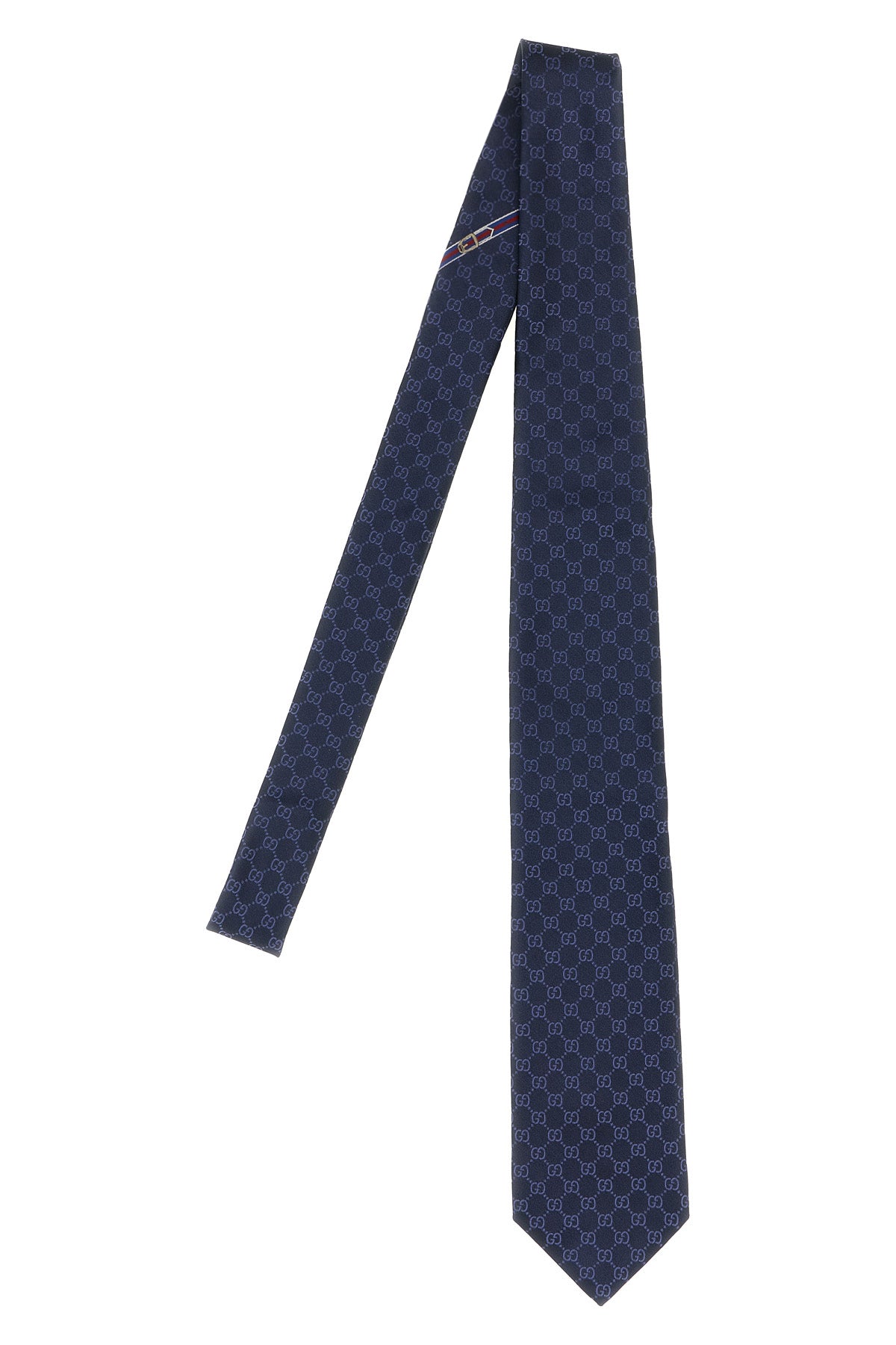 double g blue silk tie