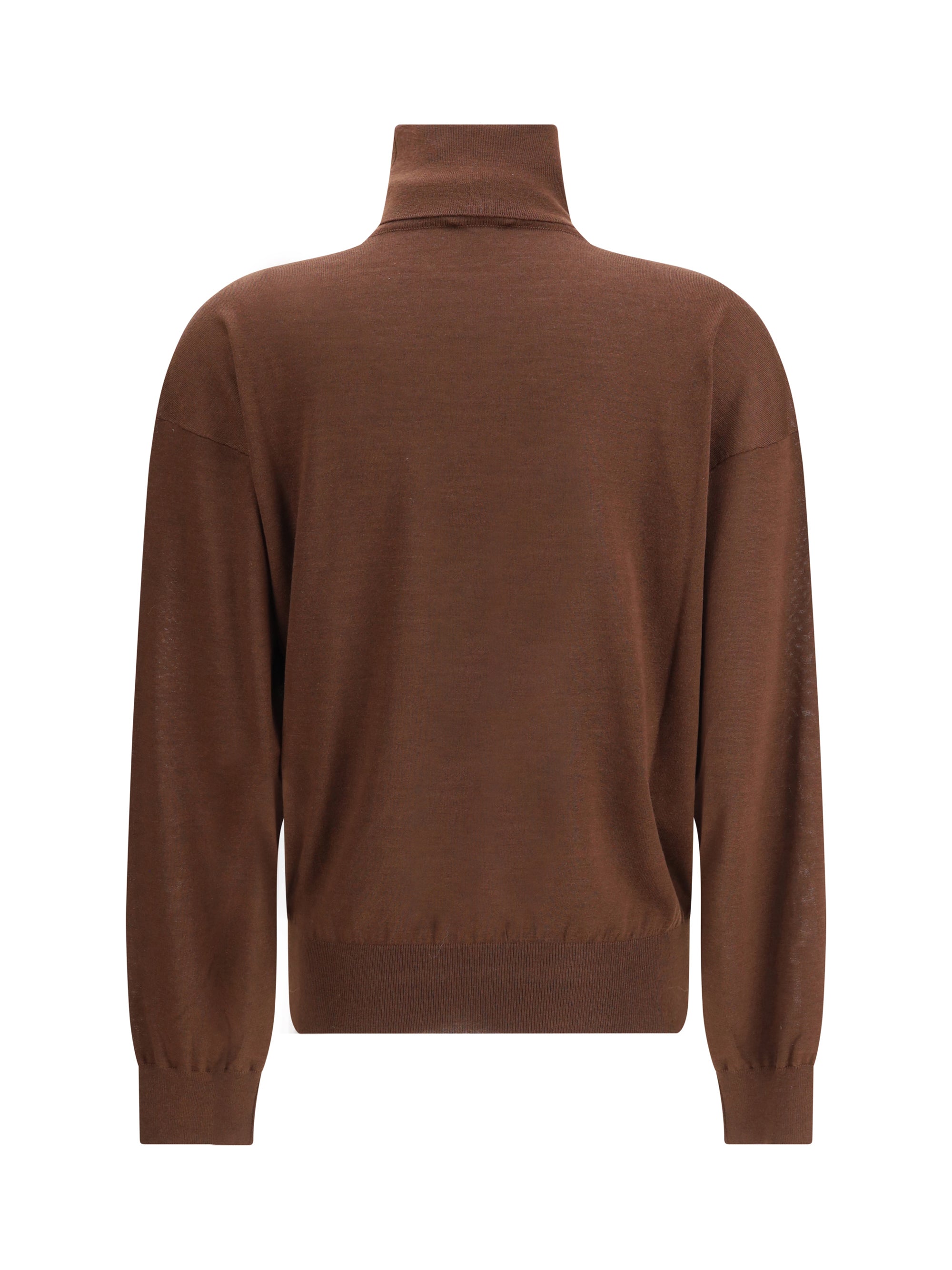 SAINT LAURENT M turtleneck pullover in cashmere, wool, and silk