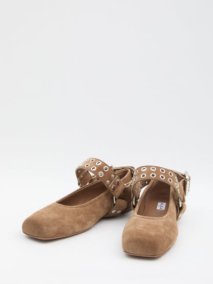 ALAIA 36 suede ballet flats 