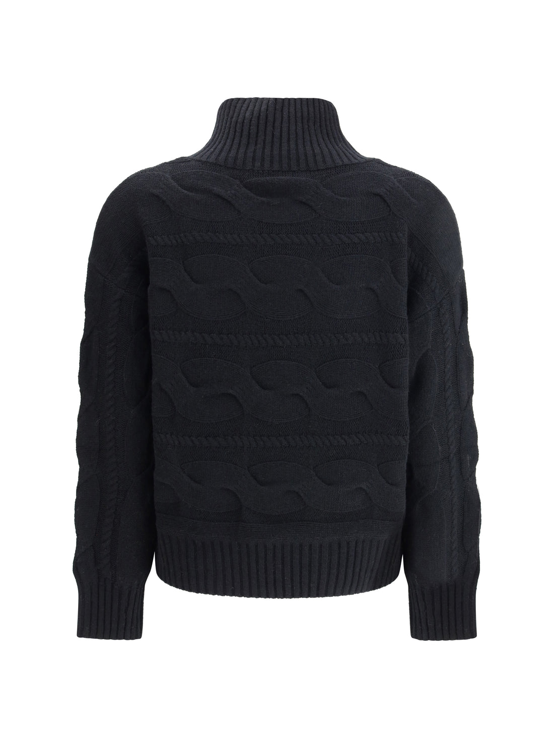 MAX MARA STUDIO L high-neck cable-knit sweater 
