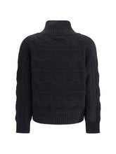 MAX MARA STUDIO L high-neck cable-knit sweater 