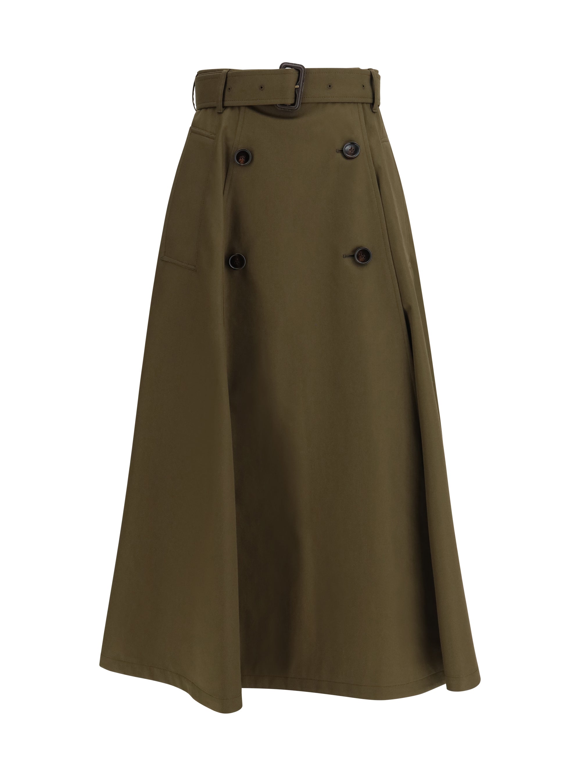 trench midi skirt