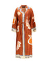 ALEMAIS 6 soleil d’amour silk shirtdress 