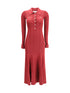 SELF-PORTRAIT S ribbed knit midi dress 