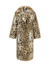 leopard print faux fur coat