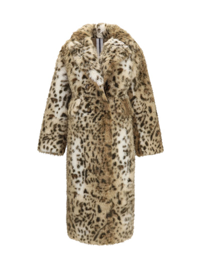 leopard print faux fur coat