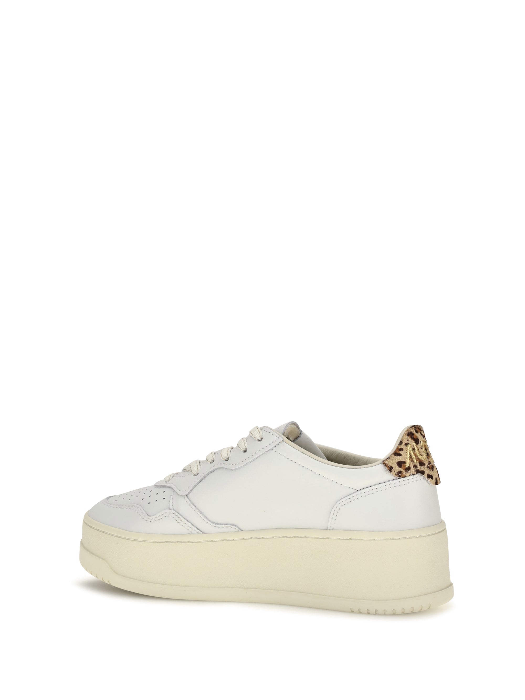 medalist platform leather sneakers