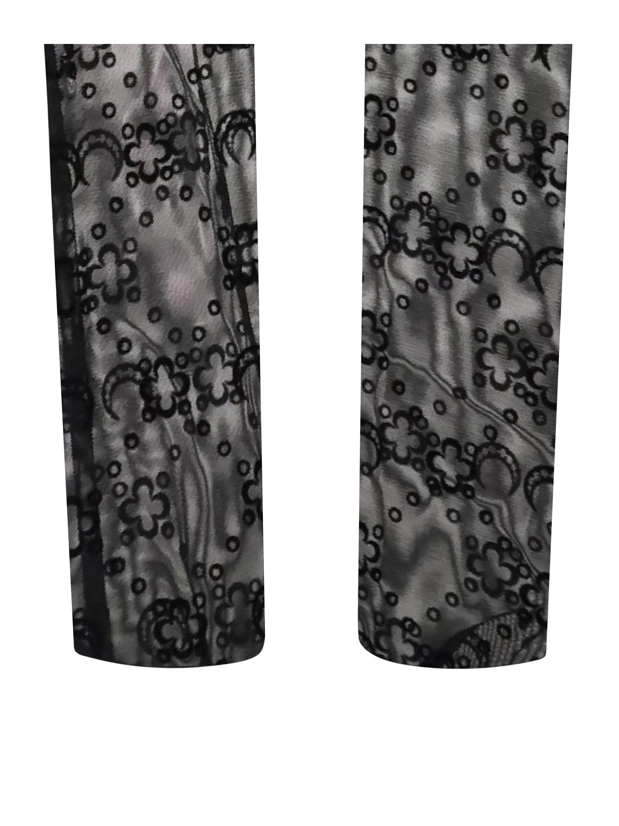 recycled mesh flocked tights