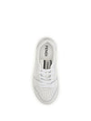 match canvas and suede sneakers