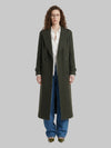 military green double-breasted coat