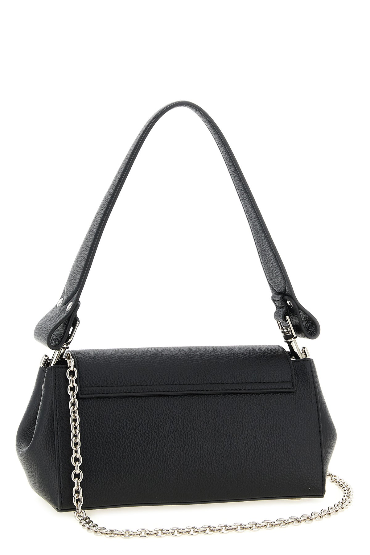 hazel shoulder bag in hammered leather-effect pu