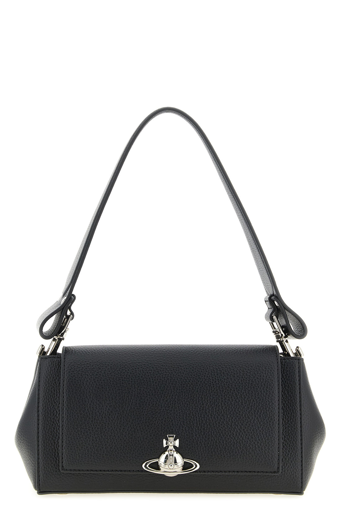 VIVIENNE WESTWOOD OS hazel shoulder bag in hammered leather-effect pu