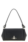 hazel shoulder bag in hammered leather-effect pu