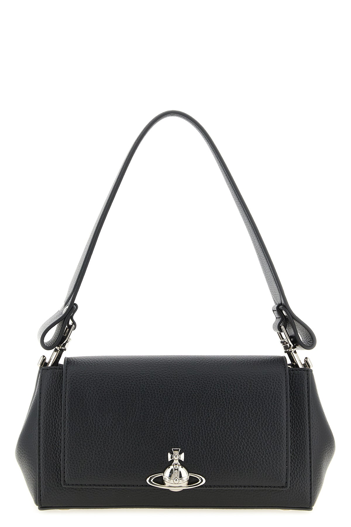 hazel shoulder bag in hammered leather-effect pu