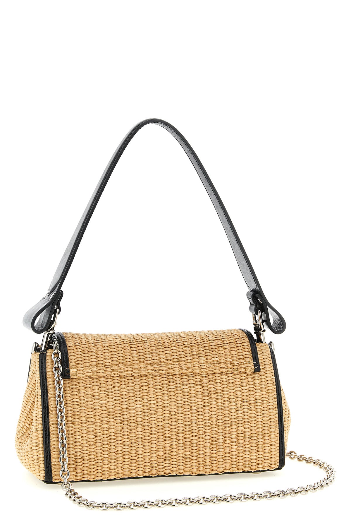 hazel medium shoulder bag in woven raffia