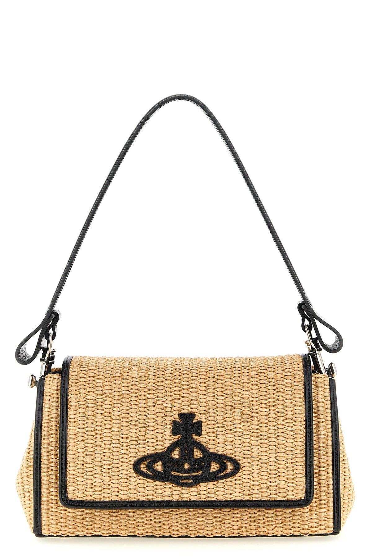 hazel medium shoulder bag in woven raffia