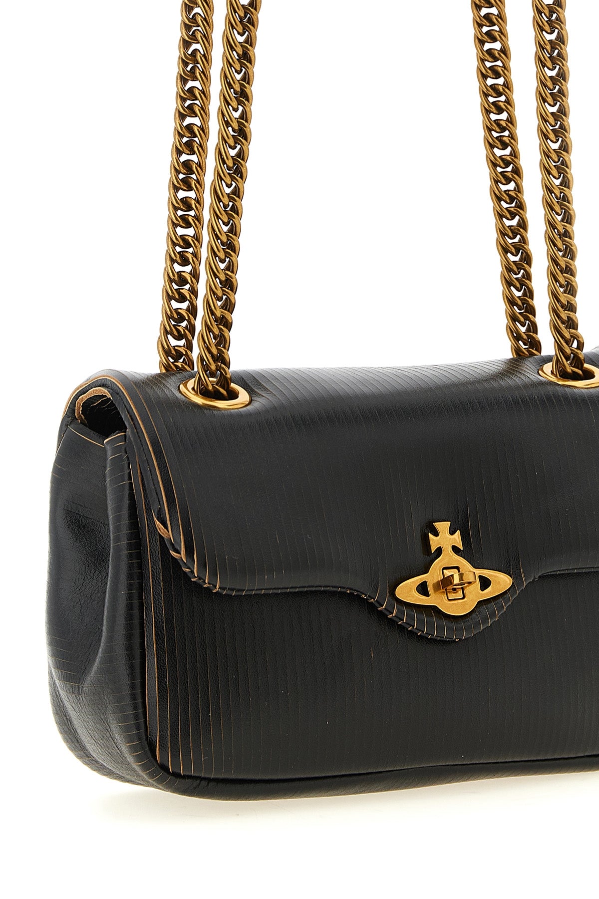 the vivienne westwood anita small shoulder bag in pure calf leather stands out