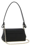 small hazel shoulder bag in hammered leather-effect pu