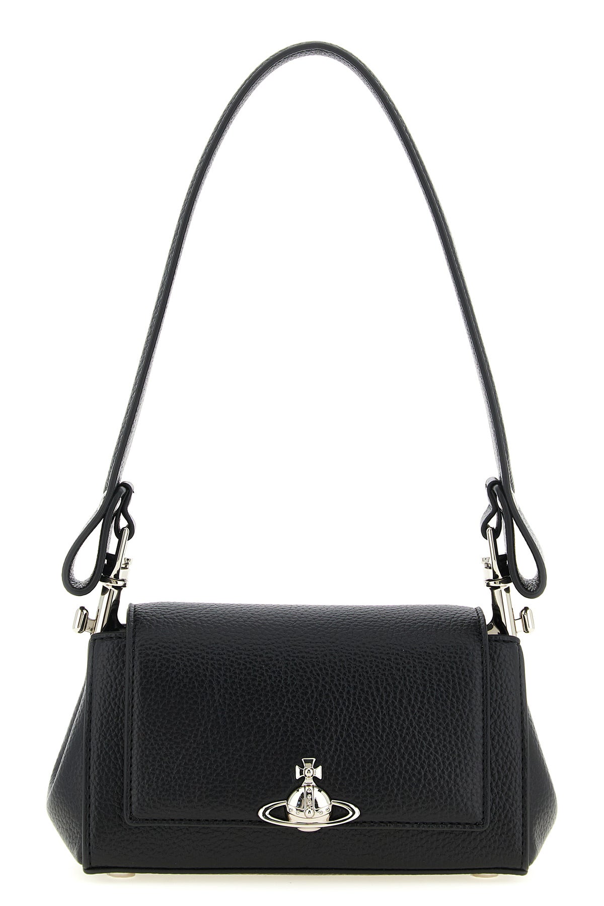 small hazel shoulder bag in hammered leather-effect pu
