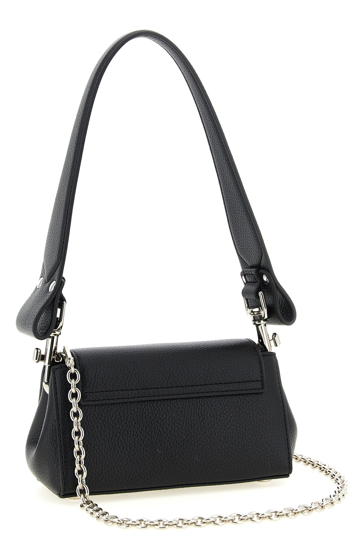 small hazel shoulder bag in hammered leather-effect pu