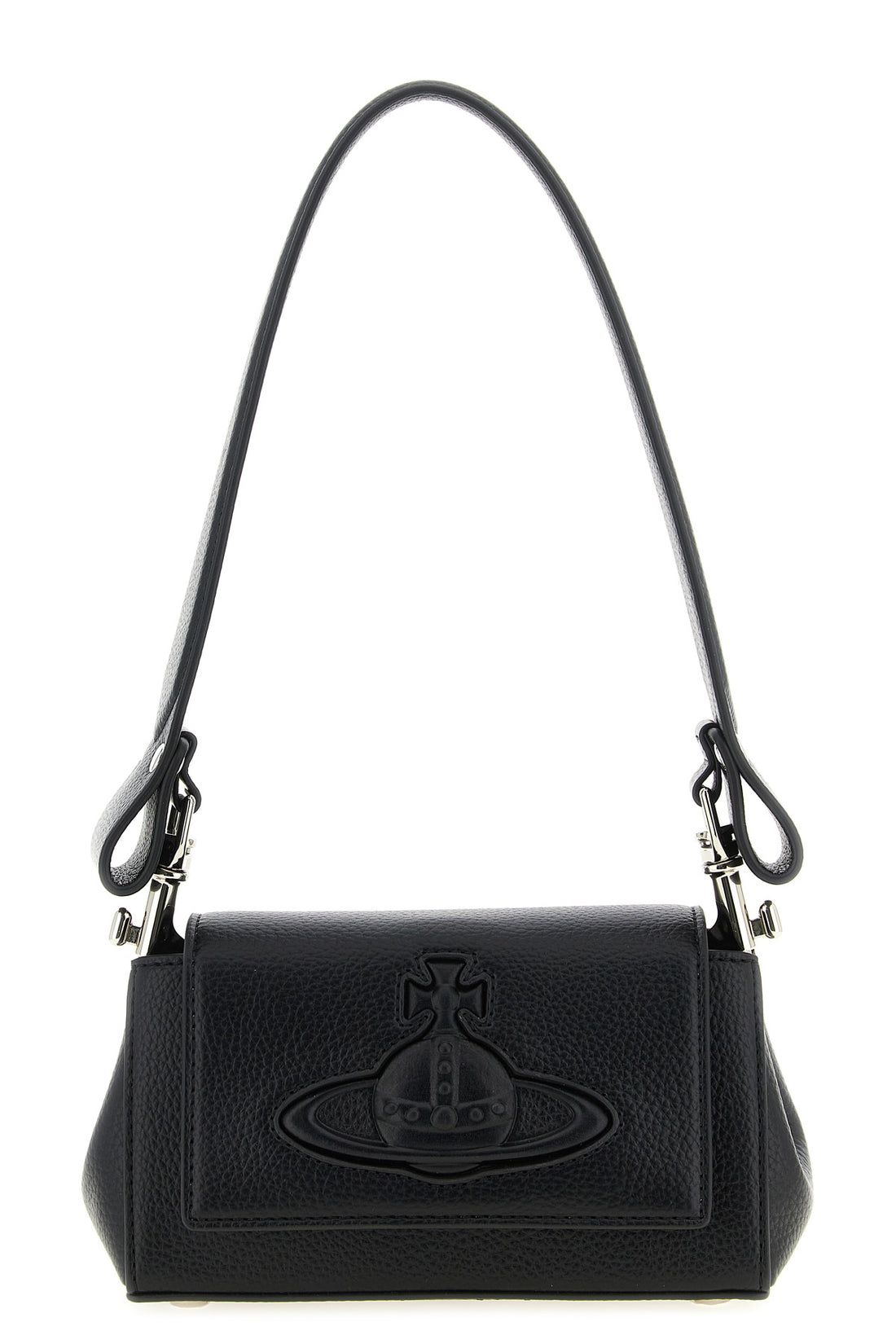 VIVIENNE WESTWOOD OS small hazel shoulder bag in hammered leather-effect pu